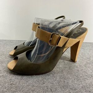 Cole Haan Olive and Tan Heels